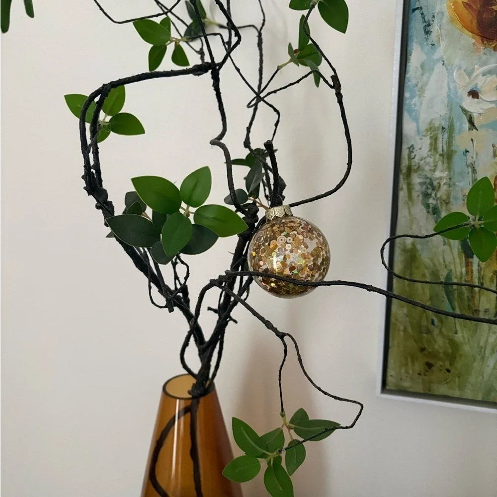Vintage Style Gold Disco Sequin Christmas Ornament